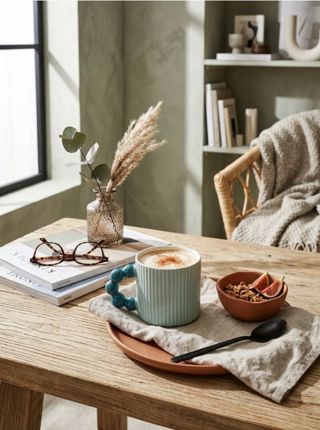 Tazza in ceramica - blu pallido