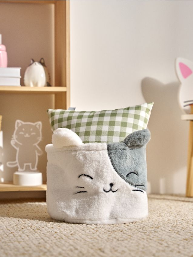 Sinsay - Coș de depozitare cu motiv de pisică - multicolor