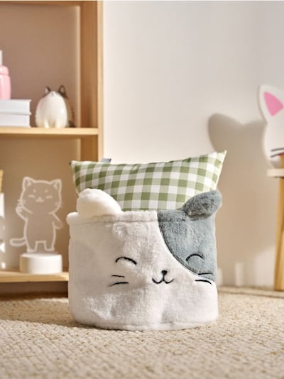 Kosz do przechowywania z motywem kota