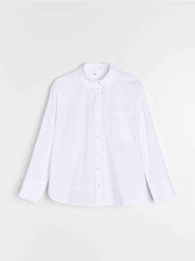 Sinsay Sinsay - Πουκάμισο με μακριά μανίκια - λευκο