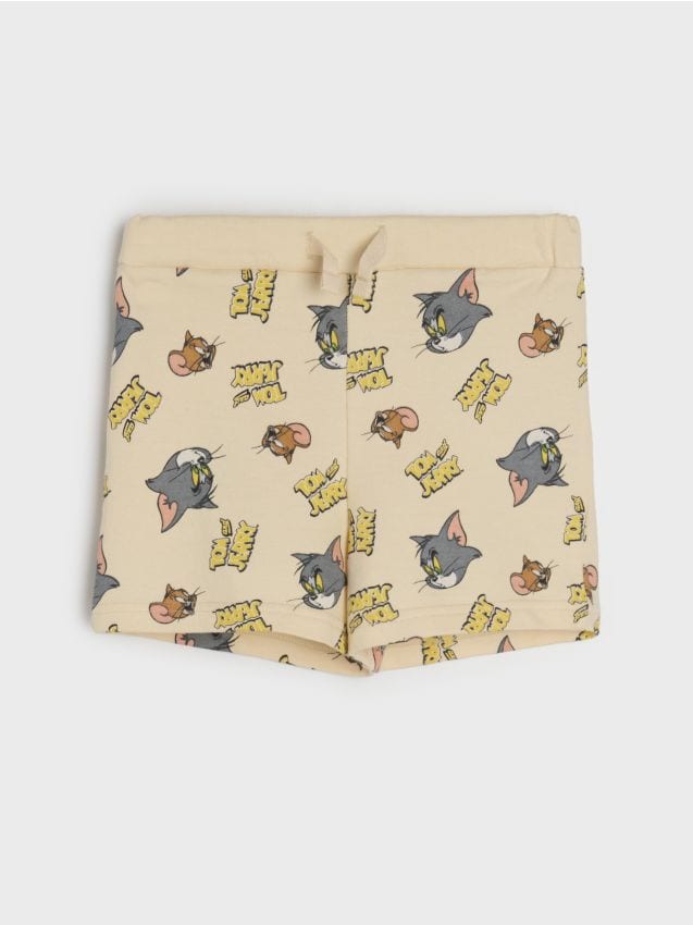 Sinsay - Pantaloni scurți Tom and Jerry - crem