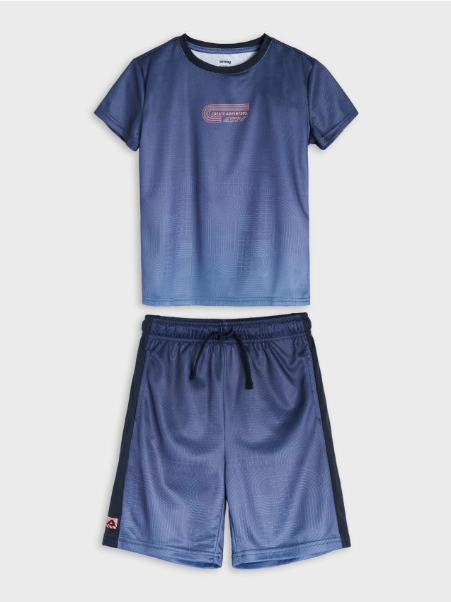 Sinsay - Set sport din material cu uscare rapidă Active - bleumarin