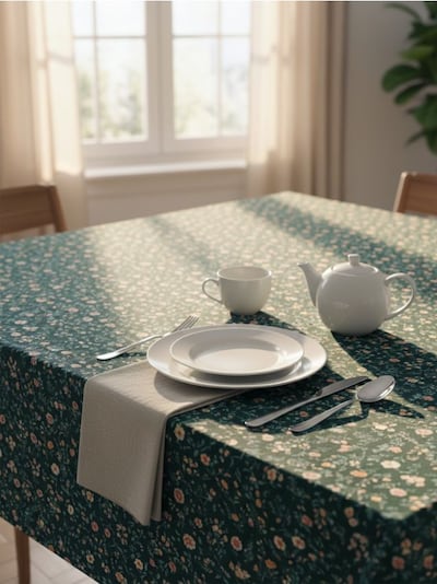 Скатертина з квітковим принтом