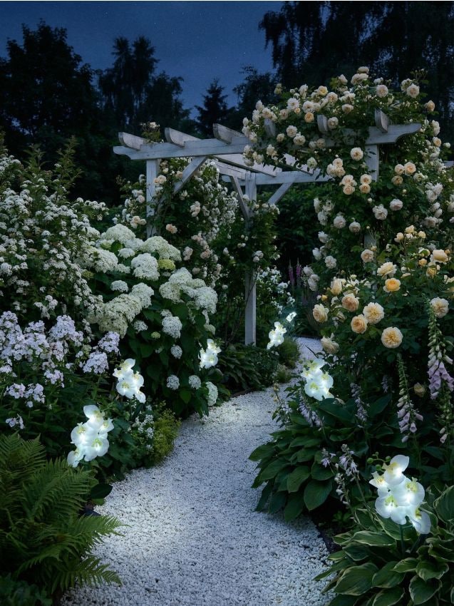Sinsay - Lampă solară de grădină în forma florilor - alb