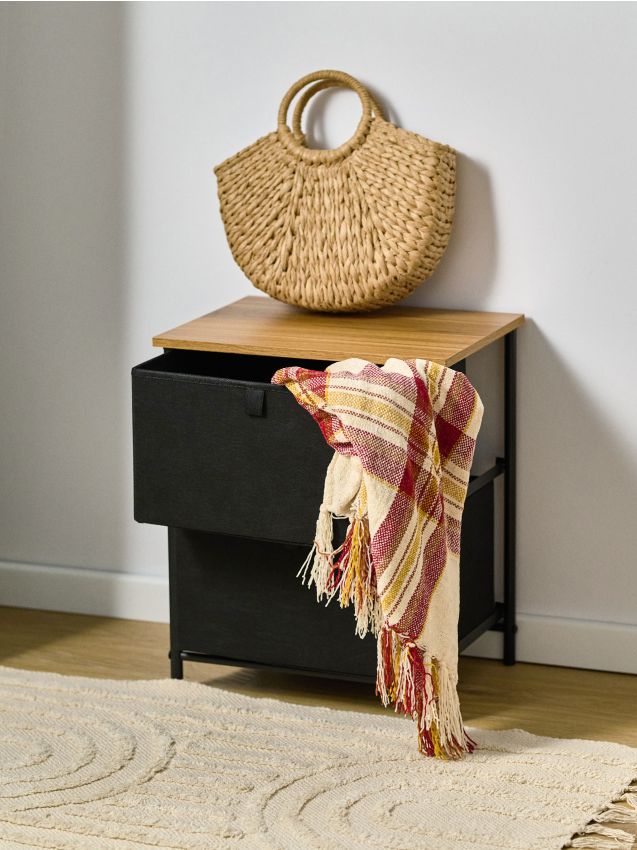 Sinsay - Nočný stolík so zásuvkami - čierna