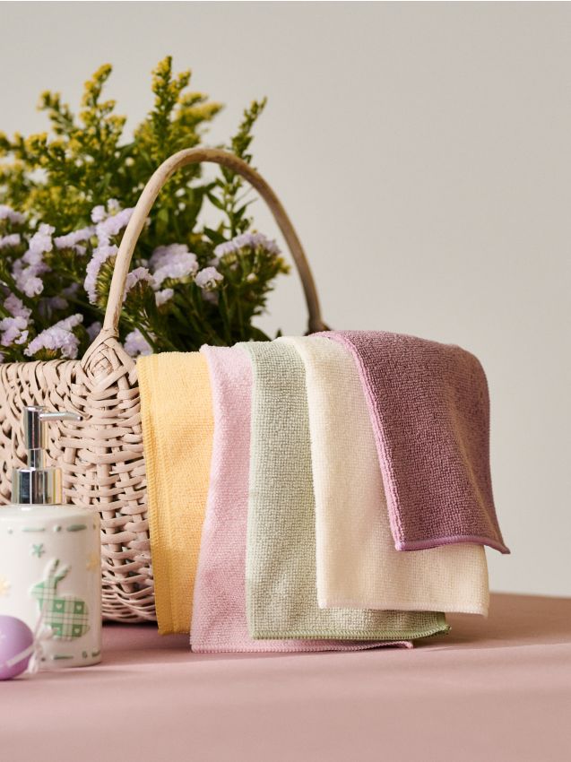 Sinsay - Lavete din microfibră 5 pack - multicolor