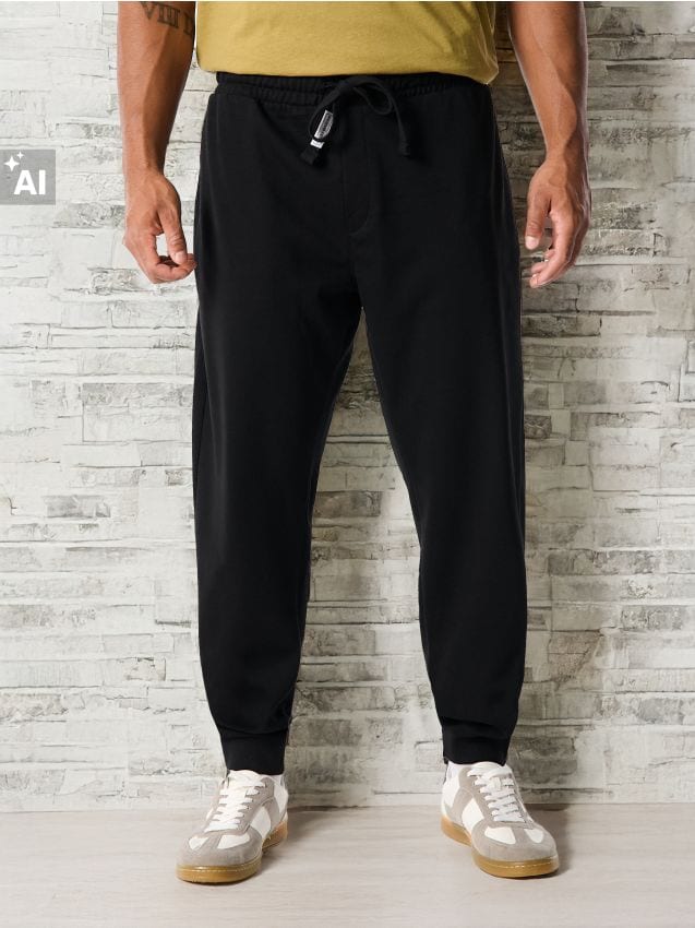 Sinsay - Pantaloni jogger - negru