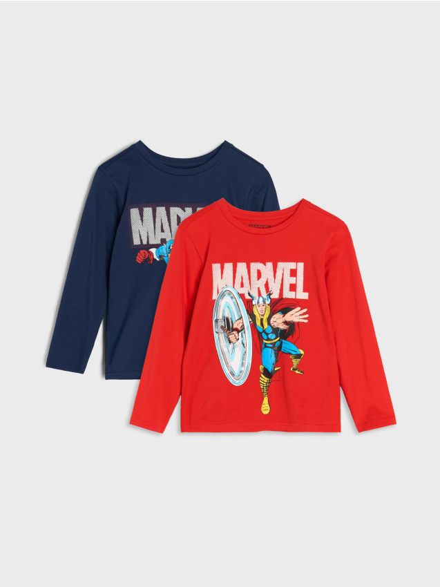 Paket 2 majic z dolgimi rokavi Marvel - SINSAY