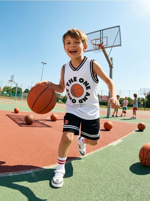 Sinsay - Set sport Active cu uscare rapidă în stil baschet - multicolor