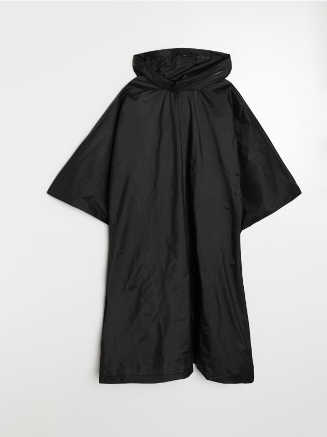 Sinsay - Poncho de ploaie cu husă - negru