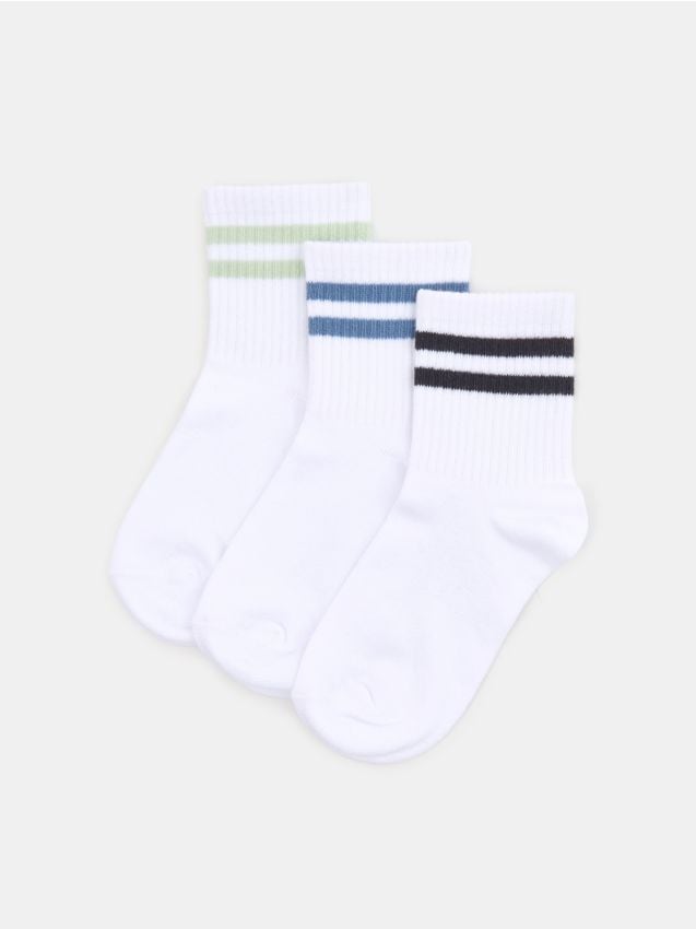Sinsay - Bawełniane skarpetki 3 pack - wielobarwny