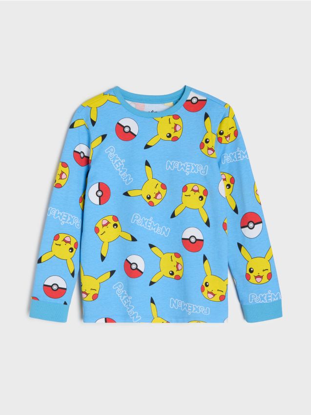 Sinsay - Pamučna majica dugih rukava s Pokémon printom