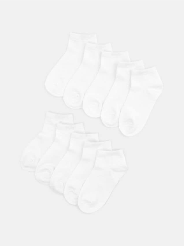 Sinsay - Krótkie bawełniane skarpetki 10 pack - wielobarwny