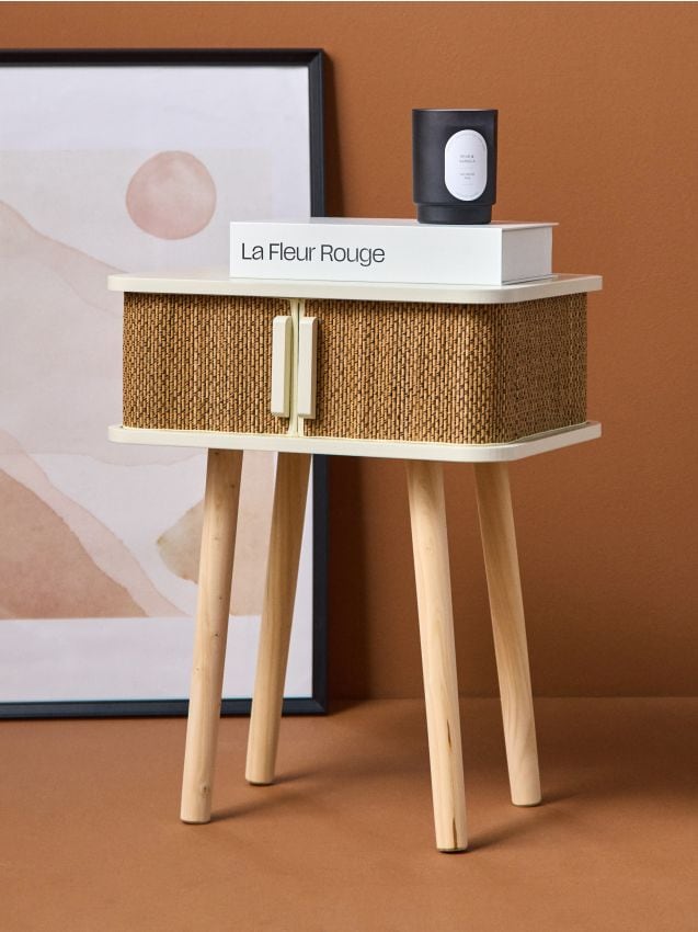 Sinsay - Nočný stolík so zásuvkou - biela