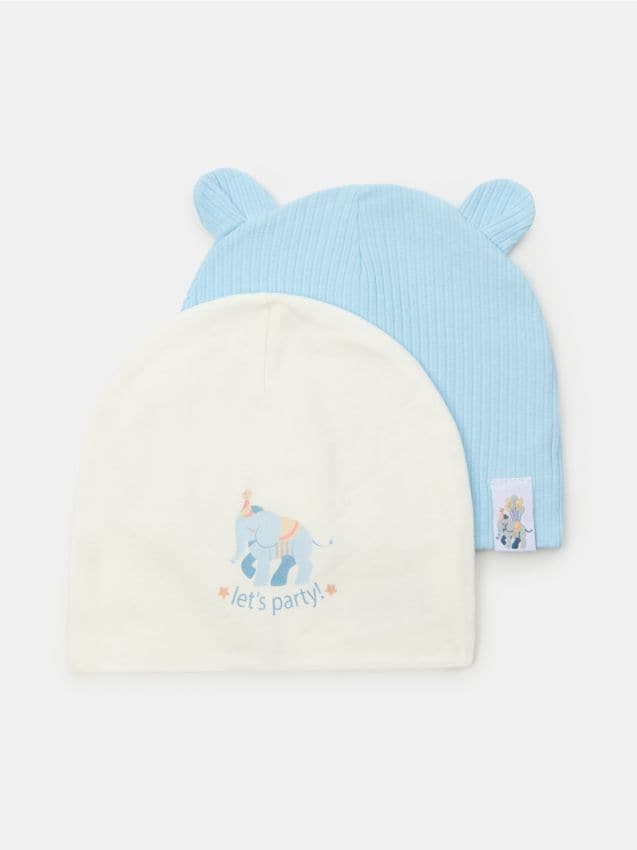 Sinsay - Súprava 2 čiapok beanie - krémová