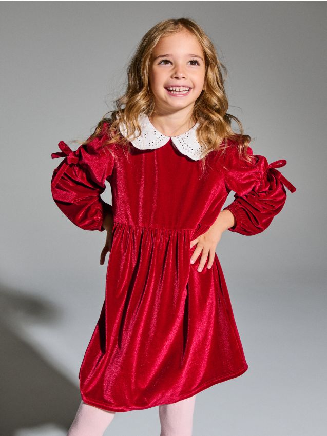 Sinsay - Rochie babydoll - bordo
