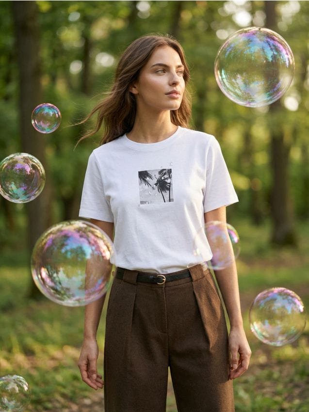 Sinsay - Tricou din bumbac cu imprimeu de vacanță - alb