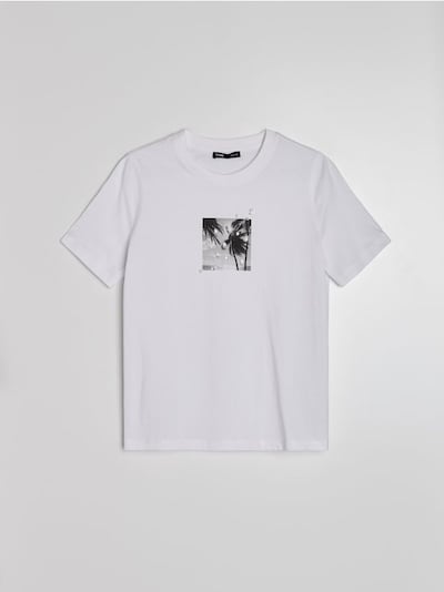 Bombažna majica z poletnim potiskom