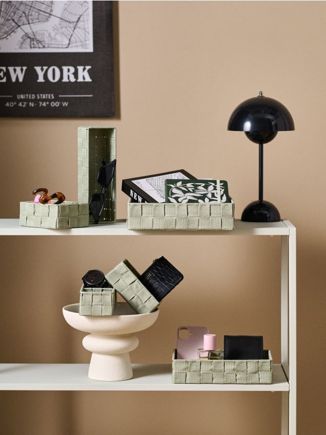 Sinsay - Set de cutii de depozitare 6 pack - verde-prăfuit