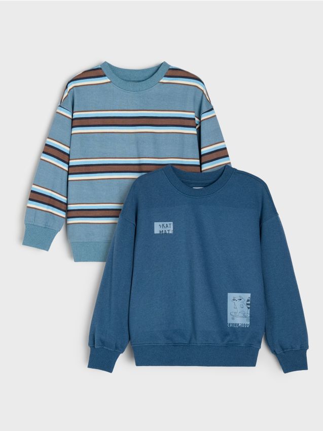 Sinsay - Crewneck dukserice s udjelom pamuka 2 pack