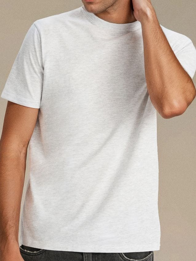Sinsay - MEN`S T-SHIRT - gri deschis