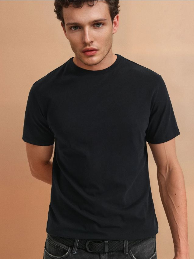 Sinsay - MEN`S T-SHIRT - negru