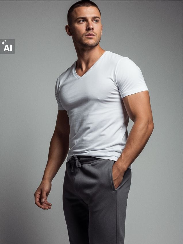 Sinsay - Tricou basic cu decolteu în V - alb