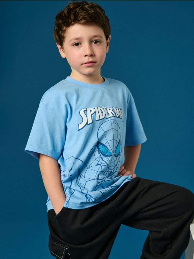 Sinsay - Tričko Spider-Man - modrá