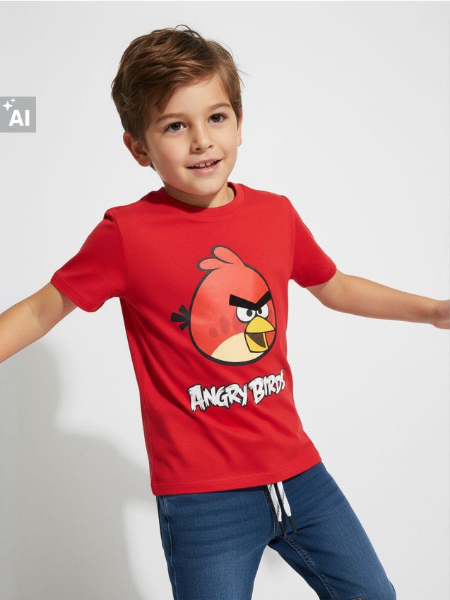 Sinsay - Tricou Angry Birds - roșu