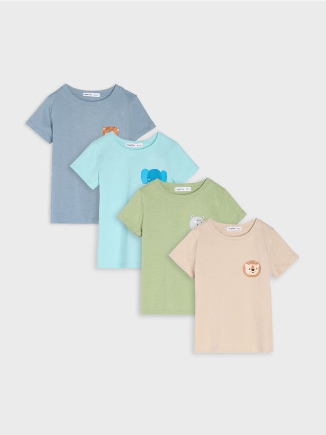 Sinsay - Tricou din bumbac cu imprimeu - gri deschis