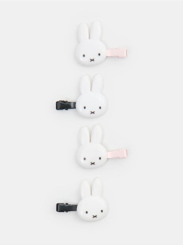 Sinsay - Agrafe de Păr Miffy 4 Bucăți - alb