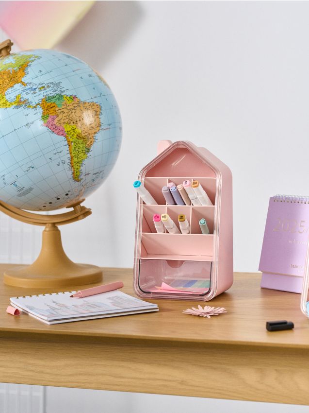 Sinsay - Organizator de birou - roz-pastel