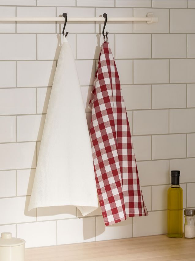 Sinsay - Súprava 2 kuchynských utierok - červená