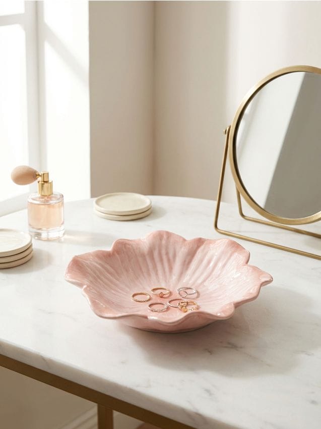 Sinsay - Bol decorativ în formă de floare - roz-pastel