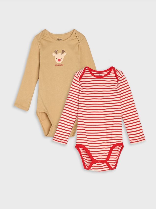 Sinsay - Set de 2 body-uri - crem
