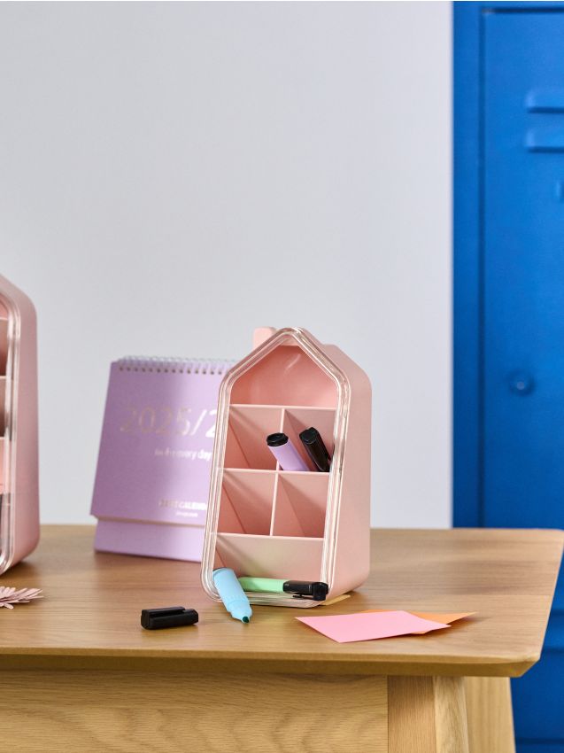 Sinsay - Organizator de birou - roz-pastel