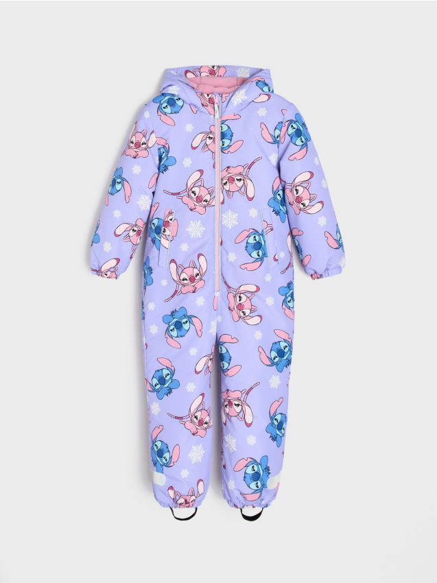 Sinsay - Kombinéza s kapucňou Stitch - svetlomodrá