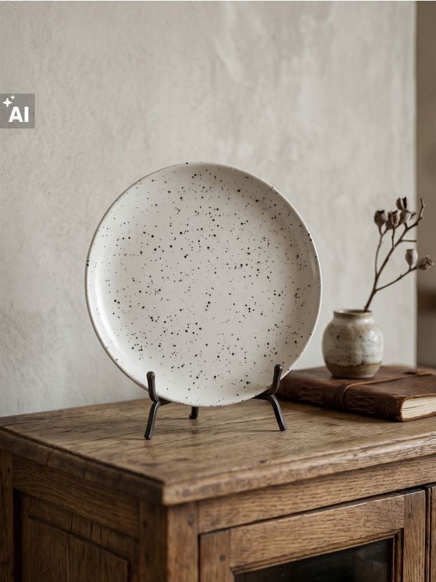 Sinsay - Tavă decorativă din ceramică cu model punctat - multicolor