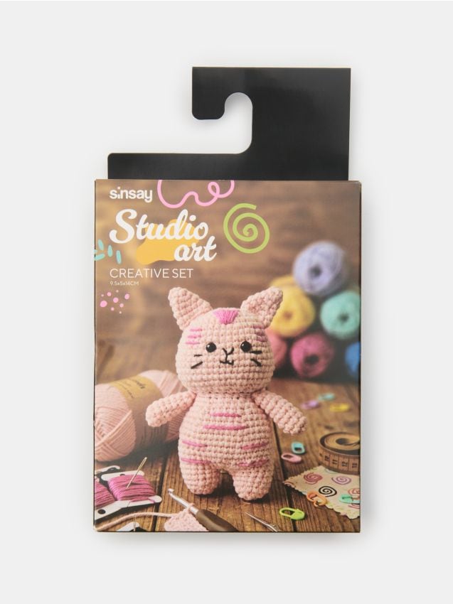 Sinsay - Set amigurumi – pisicuță - roz