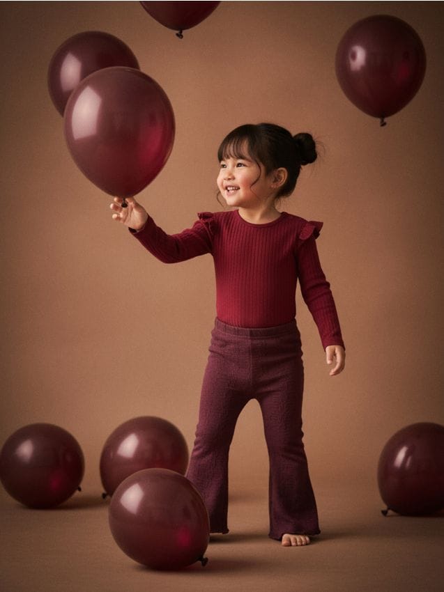 Sinsay - Body s volánom - burgundská červená