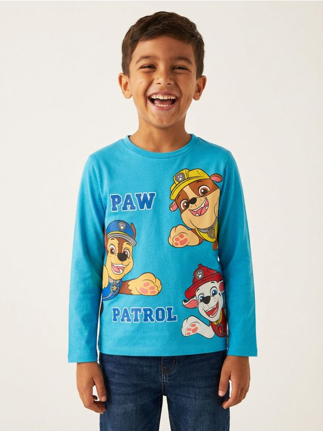 Sinsay - Tricou cu mânecă lungă PAW Patrol - albastru