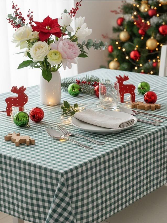 Sinsay - Károvaný obrus - svetlozelená