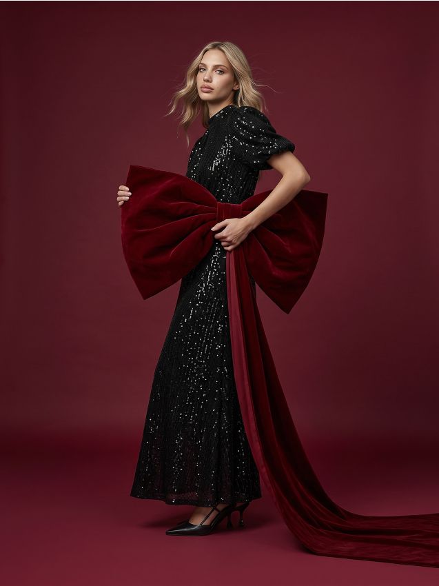 Sinsay - Rochie midi din paiete - negru