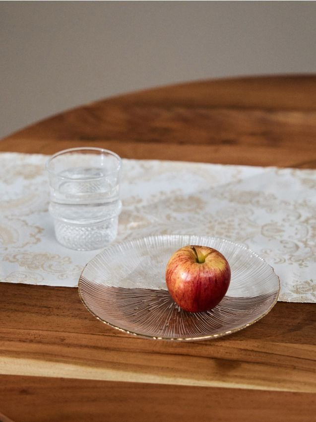Sinsay - Farfurie cu margine aurie - clear