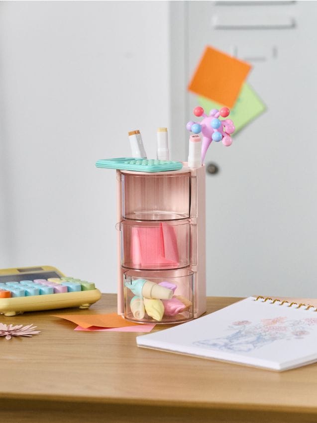 Sinsay - Organizator de birou - roz-pastel