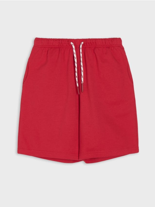 Sinsay - Șorturi până la genunchi din material French Terry - roșu