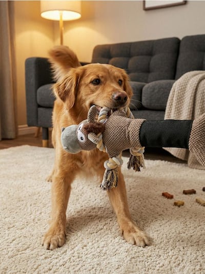 Plišasta pasja igrača s piskajočim zvokom
