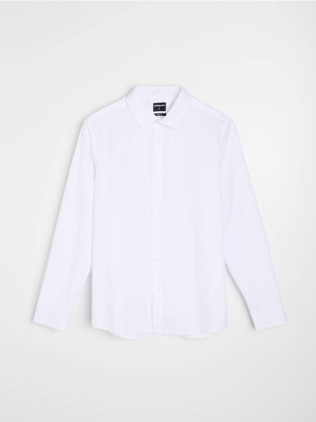 Sinsay - Cămașă slim fit - alb