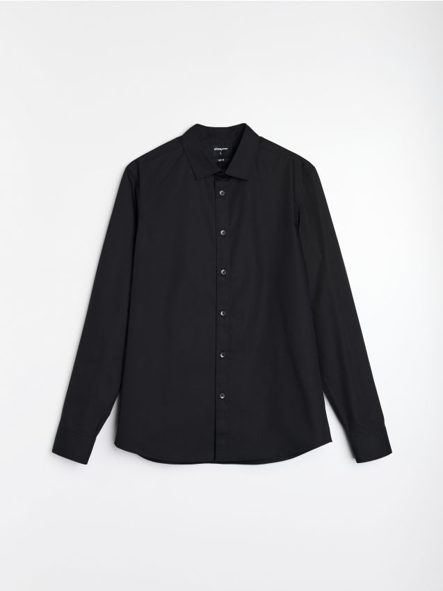 Sinsay - Cămașă slim fit - negru