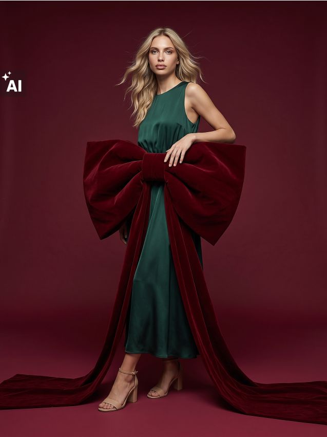 Sinsay - Rochie midi din satin - verde-închis